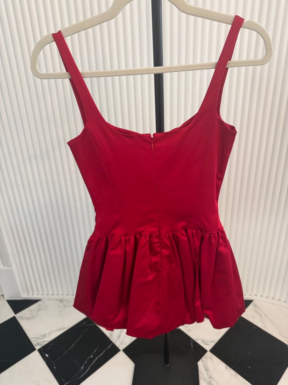 Amanda Uprichard Red Sleeveless Romper - Picture 3 of 3